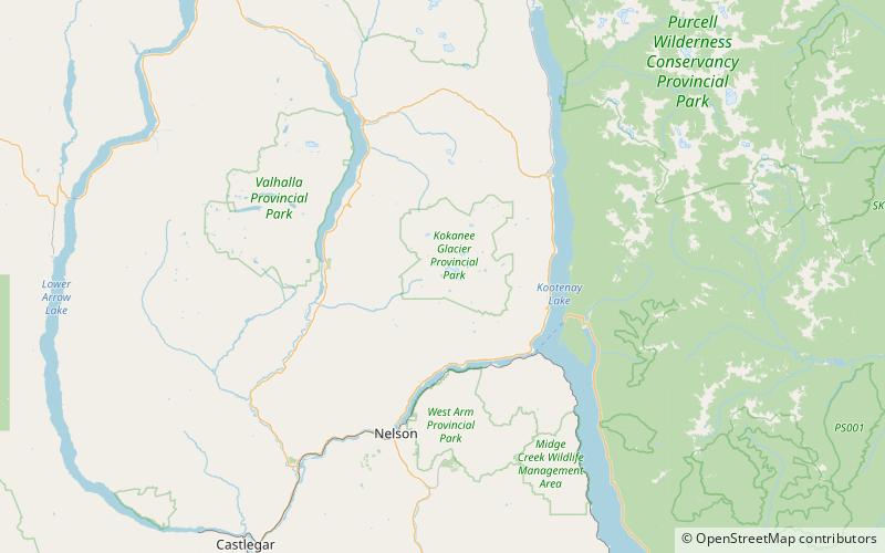 Lac Kokanee location map