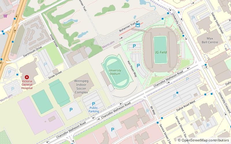 university stadium winnipeg location map