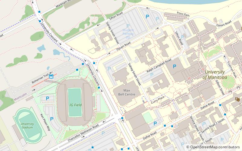 Investors Group Athletic Centre location map