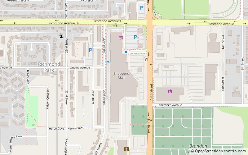 shoppers mall brandon location map