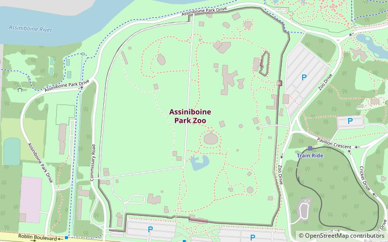 assiniboine park zoo winnipeg location map