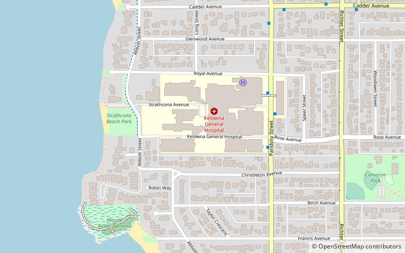 Kelowna General Hospital location map