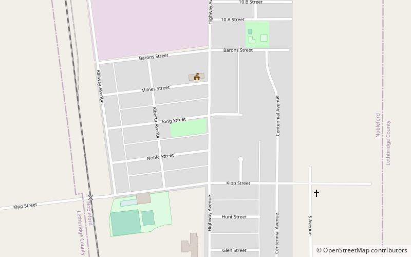 Nobleford location map