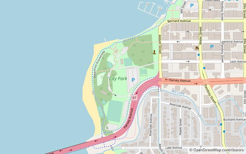 city park kelowna location map