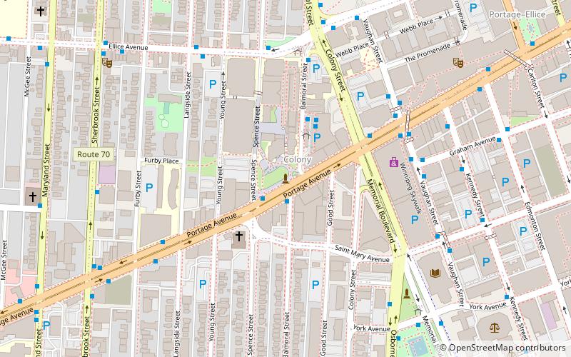 Université de Winnipeg location map