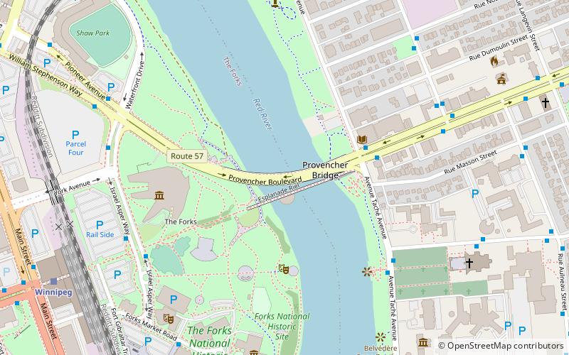 Provencher Bridge location map