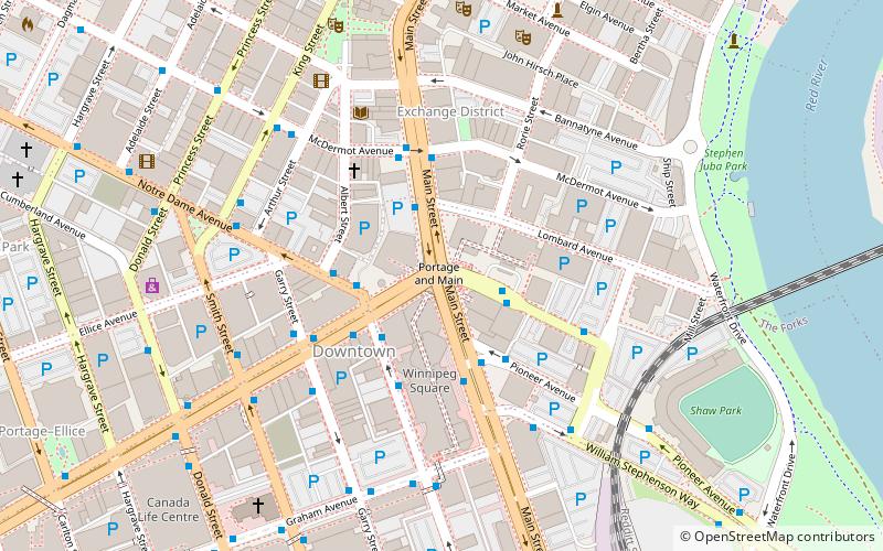 Portage and Main location map