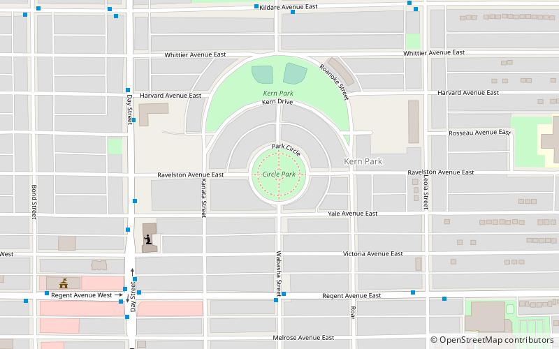 circle park winnipeg location map