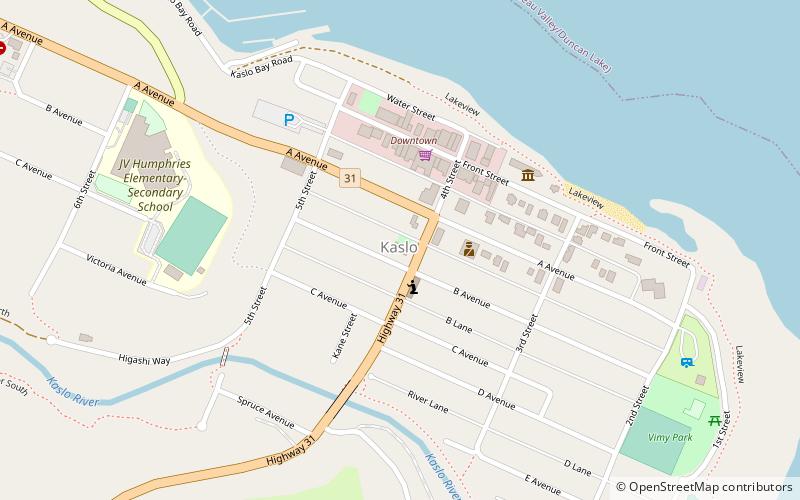 kaslo municipal hall location map