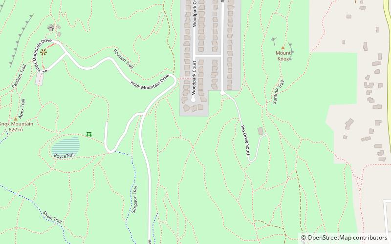 Knox Mountain Park location map