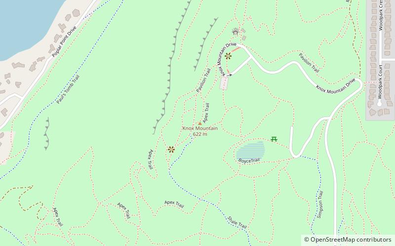 knox mountain park kelowna location map