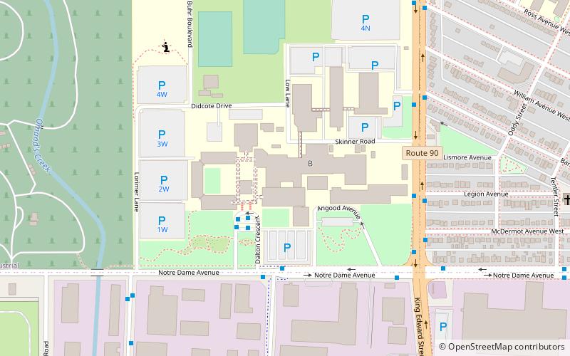 Red River College Polytechnic location map