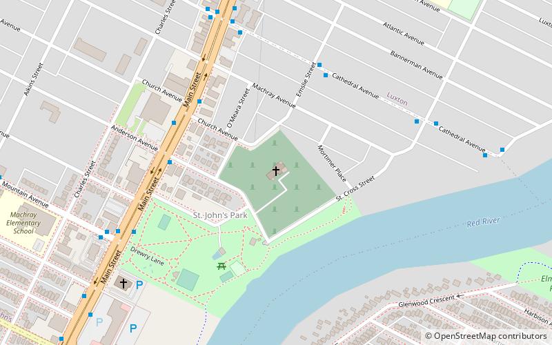 st johns anglican cathedral winnipeg location map