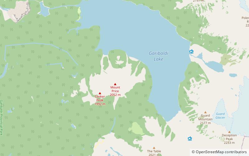 Garibaldi Lake volcanic field location map