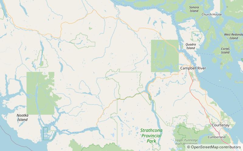 tyee mountain park prowincjonalny strathcona location map