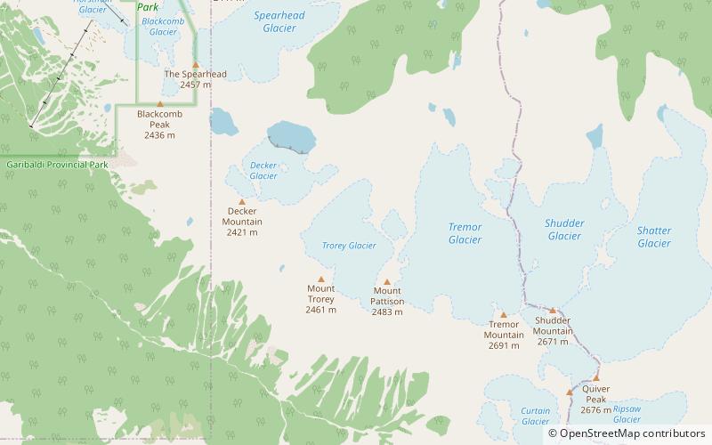 spearhead range parc provincial garibaldi location map