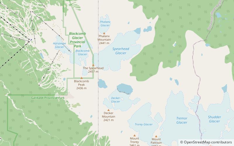 spearhead glacier park prowincjonalny garibaldi location map