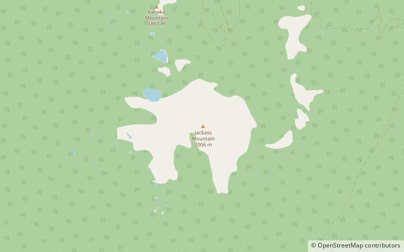 Jackass Mountain location map