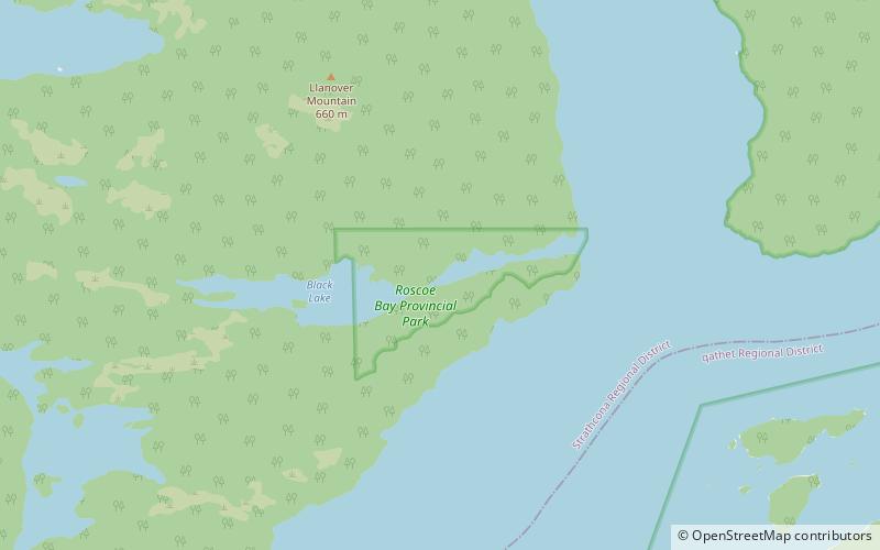 roscoe bay provincial park west redonda island location map