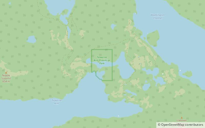 teakerne arm provincial park west redonda island location map