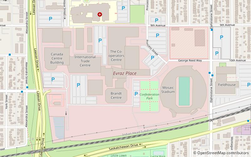 evraz place regina location map