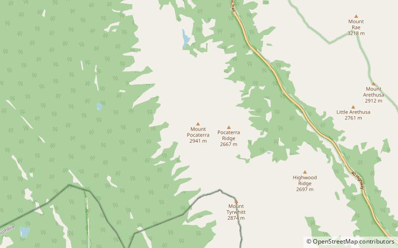 Mount Pocaterra location map