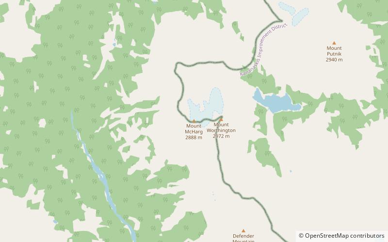 Mount McHarg location map