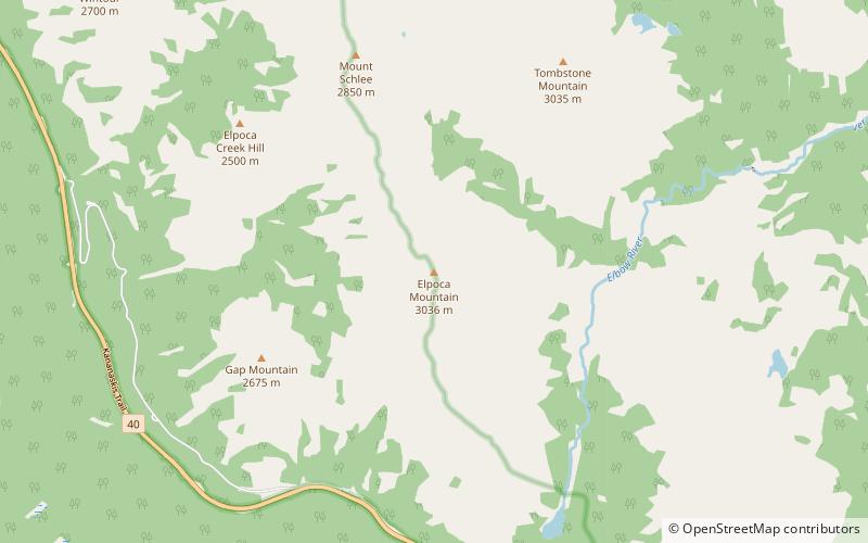 Elpoca Mountain location map