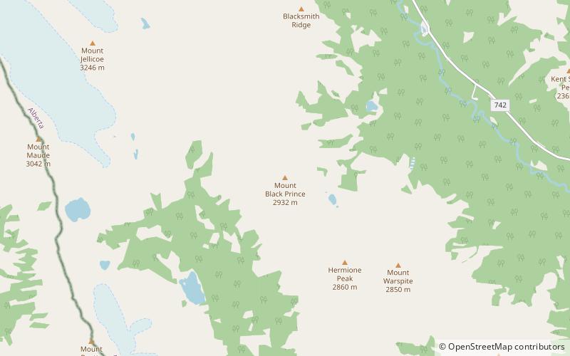 Mount Black Prince location map