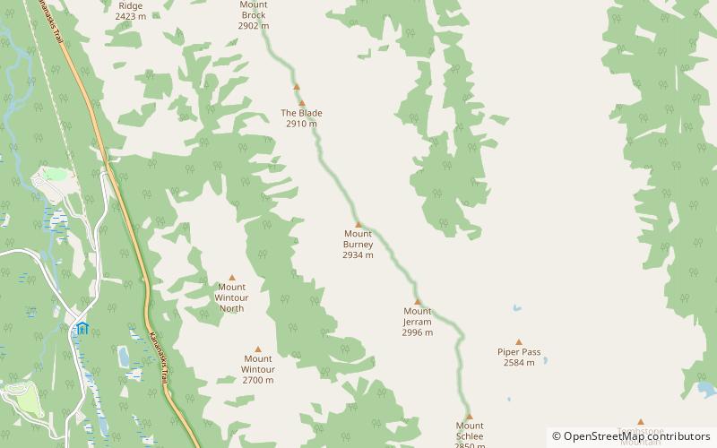 Mount Burney location map