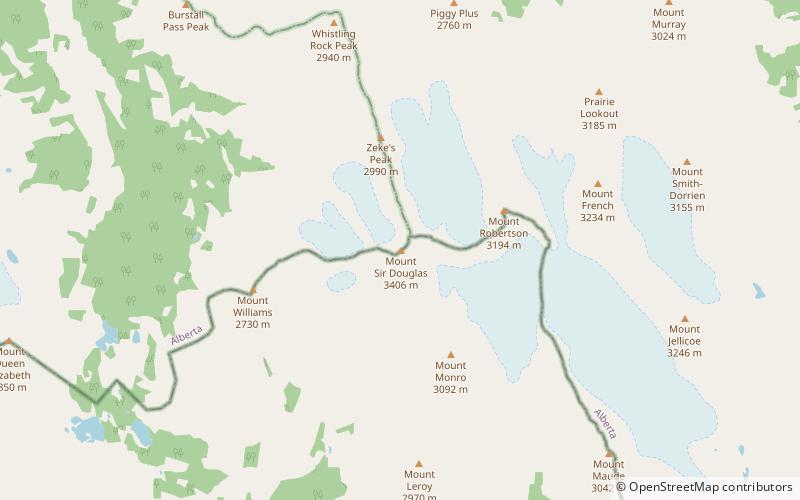 Mount Sir Douglas location map