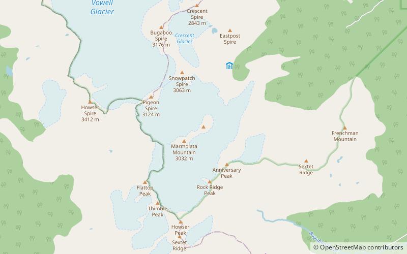 hounds tooth bugaboo provincial park location map