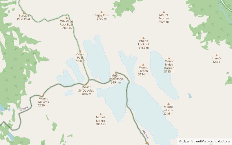 Mount Robertson location map