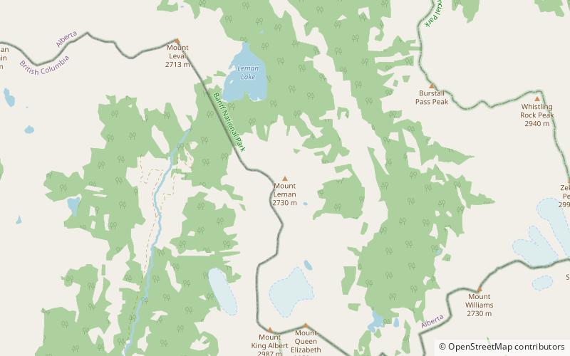 mount leman park narodowy banff location map