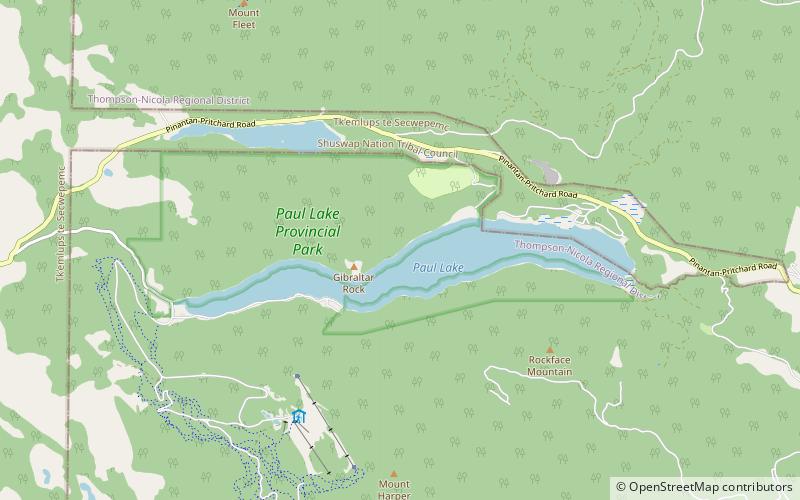 Paul Lake Provincial Park location map