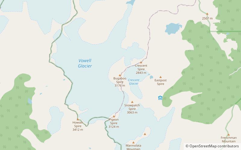 Bugaboo Spire location map