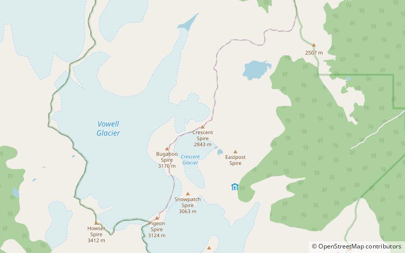 crescent spire bugaboo provincial park location map