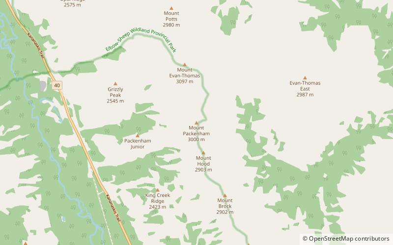Mount Packenham location map