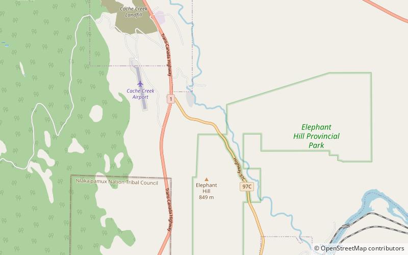 elephant hill provincial park cache creek location map