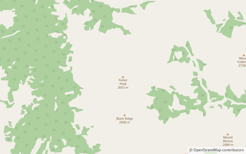 Fisher Peak location map