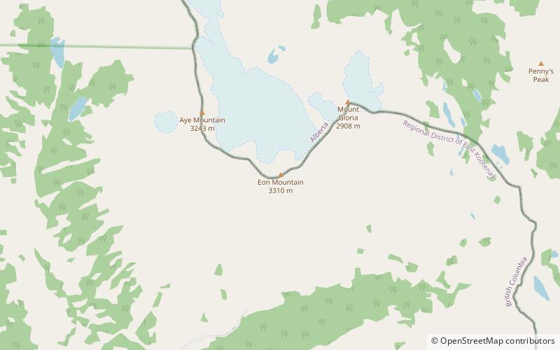 Eon Mountain location map