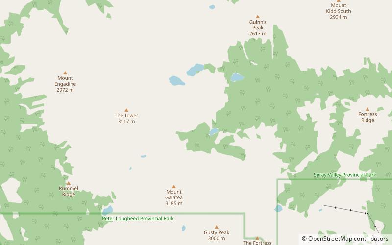 Kananaskis Range location map