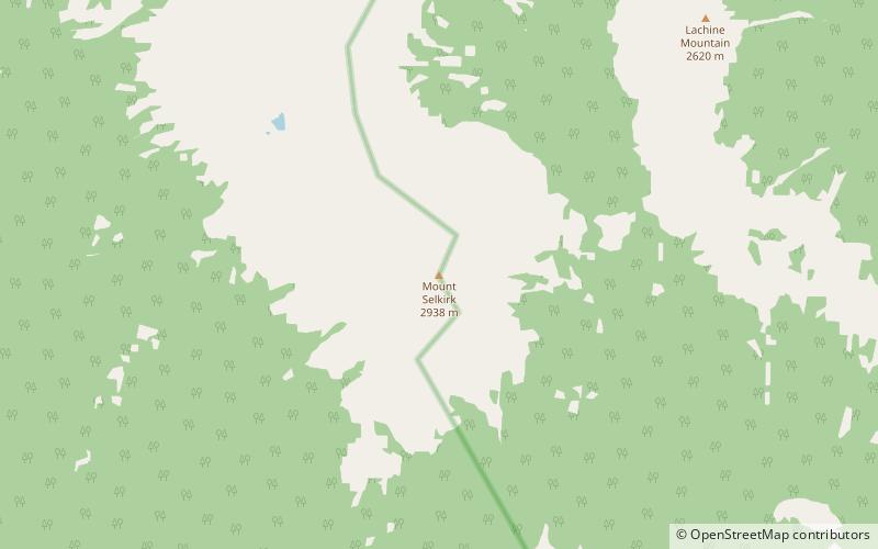 Mount Selkirk location map