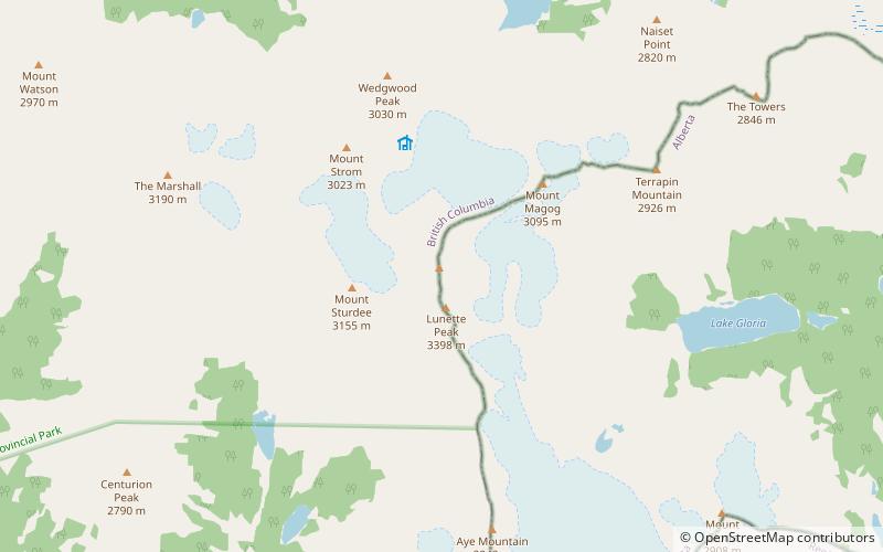 Monte Assiniboine location map