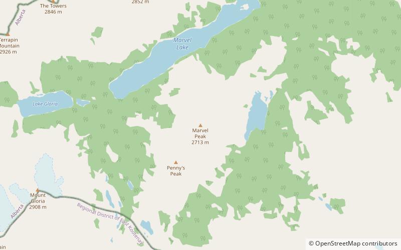 Marvel Peak location map