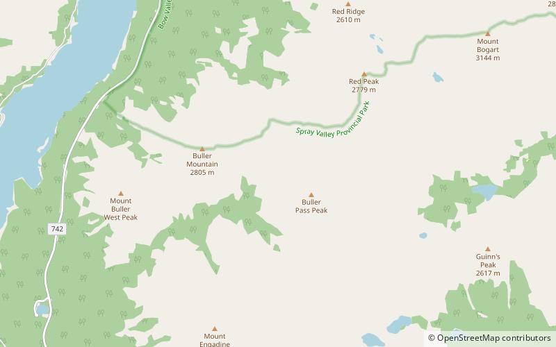 Parc provincial de Spray Valley location map