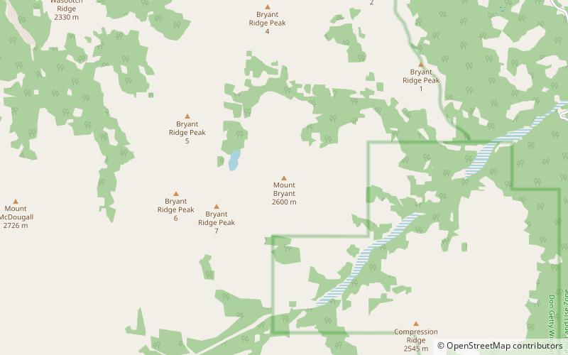 mount bryant elbow sheep wildland provincial park location map