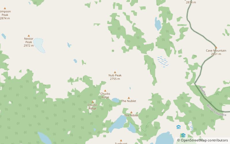 Nub Peak location map