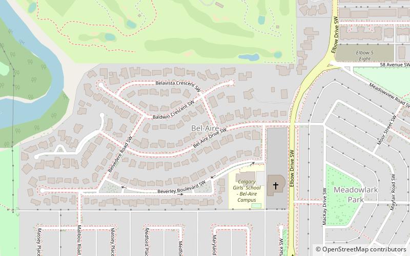 bel aire calgary location map