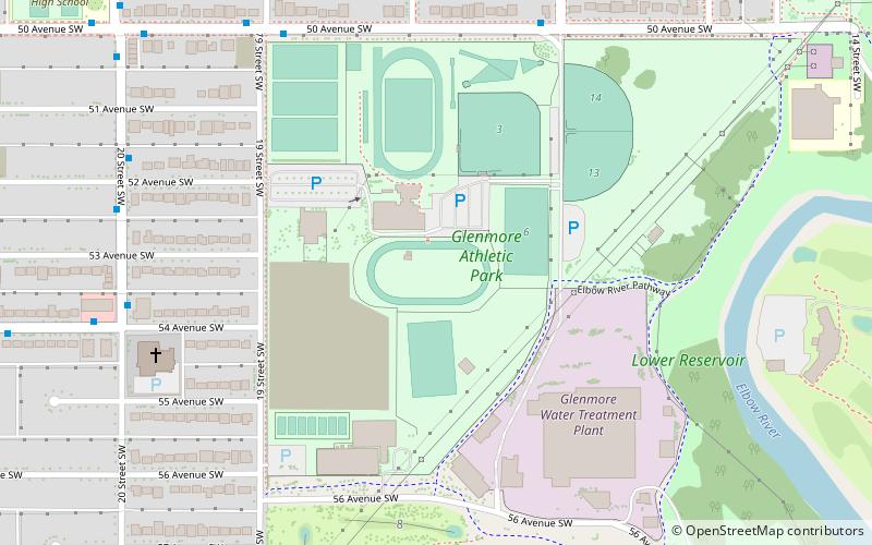 Glenmore Velodrome location map